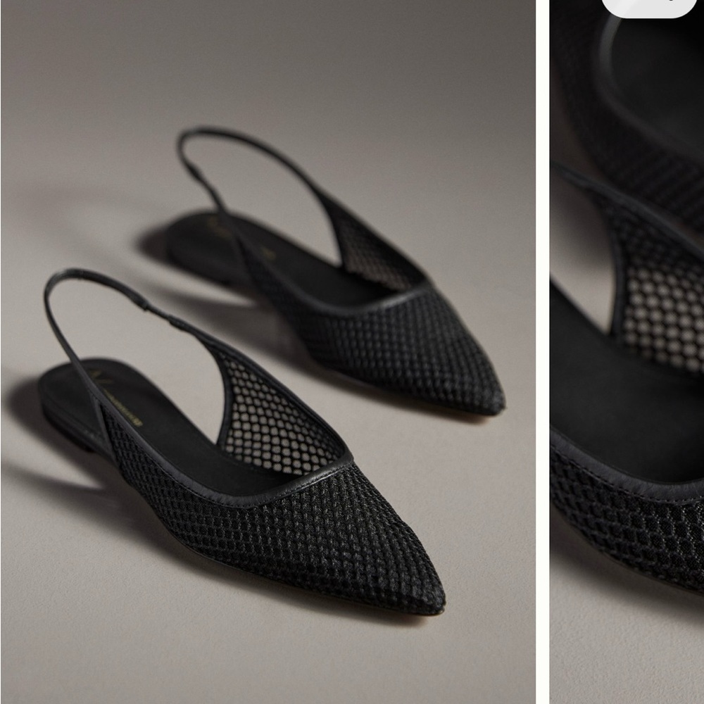 Anthropologie mesh sling back sandals